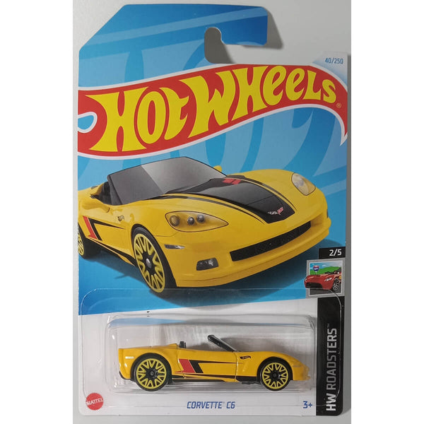 Hot Wheels 2024 Mainline HW Roadsters Series 1:64 Scale Diecast Cars (International Card) Corvette C6