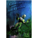 Creature from the Black Lagoon action figure shown underwater in a blue-green scene with the title text 'Creature from the Black Lagoon' and a Monsters logo at the top.