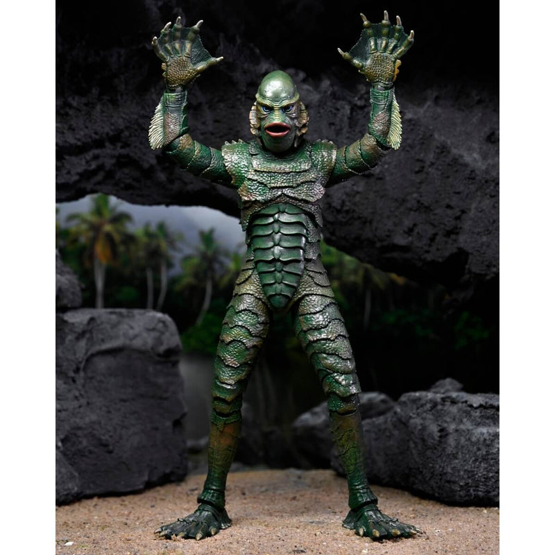 Universal Monsters Ultimate Creature from the Black Lagoon (Color) 7-Inch Scale Action Figure, unpackaged figure holding hands up