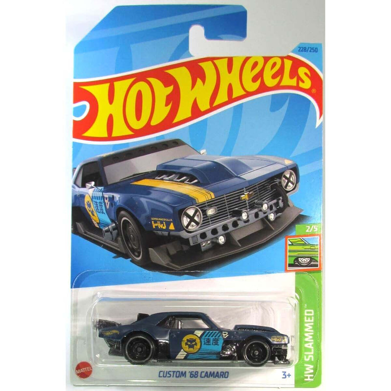 Hot Wheels 2023 Mainline HW Slammed Series 1:64 Scale Diecast Cars (International Card), Custom '68 Camaro