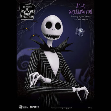 Jack Skellington Dynamic 8-ction Heroes 8" Action Figure DAH-132, closeup of Jack