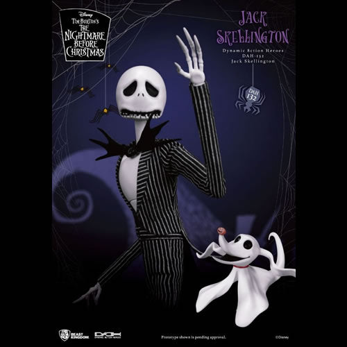 Jack Skellington Dynamic 8-ction Heroes 8" Action Figure DAH-132 with sadface and Zero