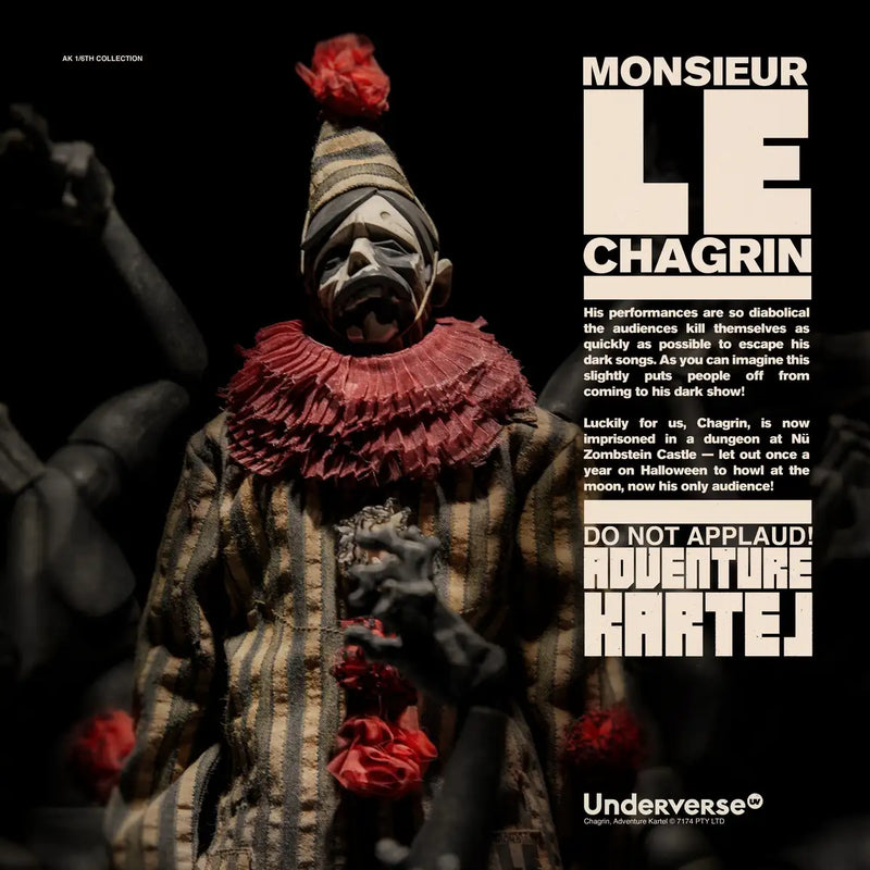 Monsieur Chagrin 1/6 Scale 12" Action Figure Adventure Kartel - Underverse, unpackaged, closeup front