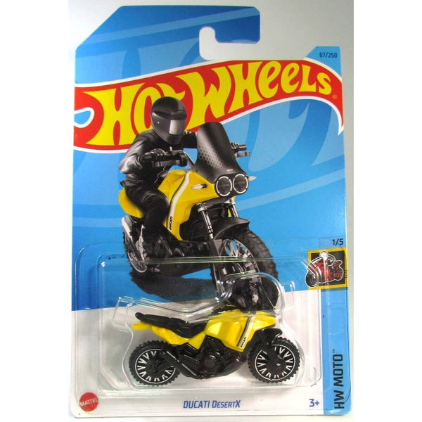 Hot Wheels 2023 Mainline HW Moto Series 1:64 Scale Diecast Cars (International Card), Ducati DesertX (Yellow) 1/5 67/250 HKK31