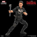 Daredevil: Born Again Marvel Legends Series Punisher 6-Inch Action Figure, pictured holding knife bending over to the side