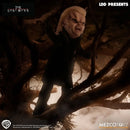 Mezco Toyz LDD Presents The Lost Boys David 10-Inch Doll, fangs out and latching on a tree in the darkness
