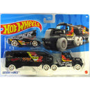Desert Force, Hot Wheels 2023 Super Rigs (Mix 5) 1:64 Scale Die-cast Hauler and Vehicle Set