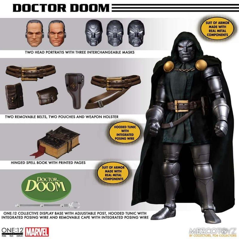 Doctor Doom, Fantastic 4 Mezco Toyz One:12 Collective Action Figure, figure and accessories