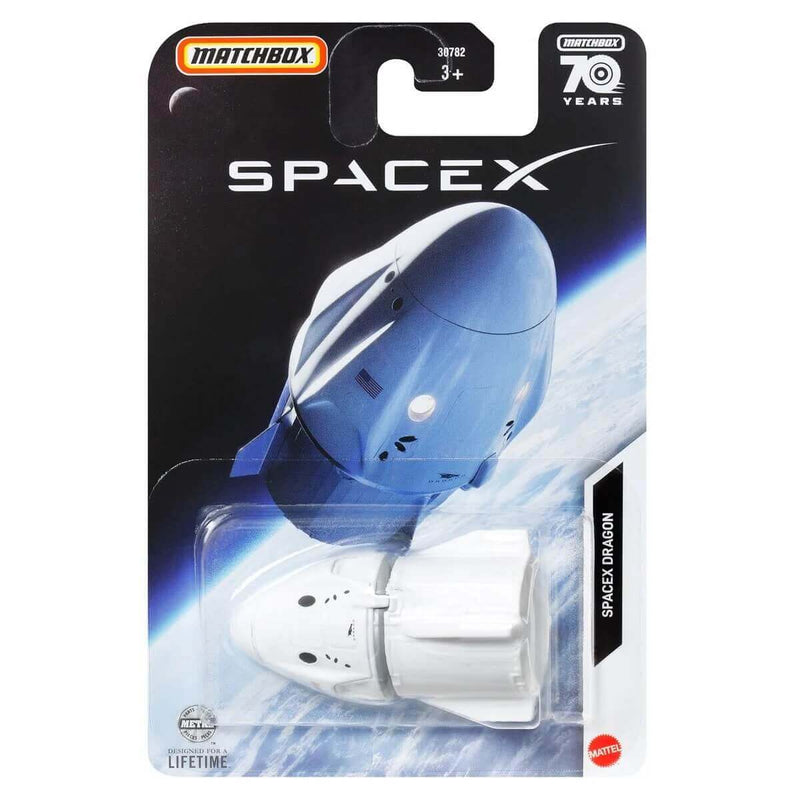 Matchbox 2023 Mainline Cars (Mix 12) 1:64 Scale Diecast Cars, SpaceX Dragon Capsule