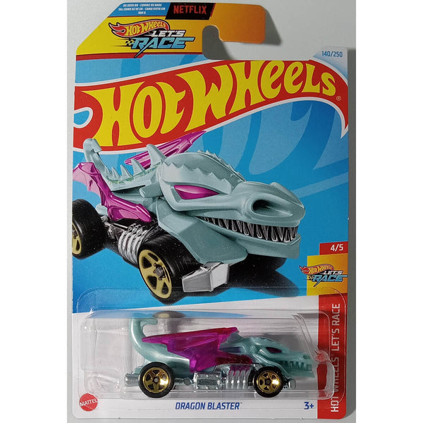 Hot Wheels 2024 Mainline Hot Wheels Let's Race Series 1:64 Scale Diecast Cars (International Card) Dragon Blaster