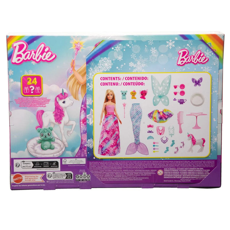 Barbie Dreamtopia Winter Fairytale Advent Calendar, Back