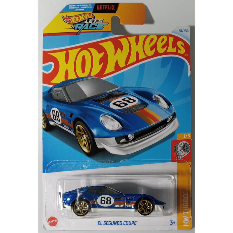 Hot Wheels 2024 Mainline HW Turbo Series 1:64 Scale Diecast Cars (International Card) El Segundo Coupe