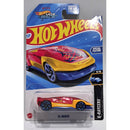 Hot Wheels toy car, El Viento in packaging with red and yellow design