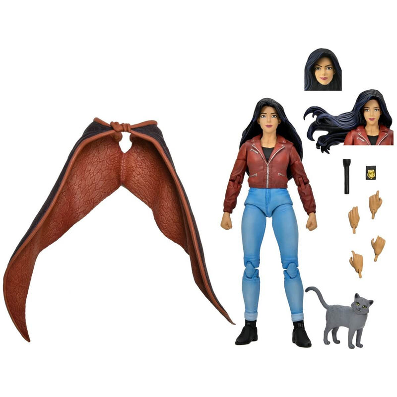 NECA Gargoyles Ultimate Elisa Maza 7-Inch Scale Action Figure (with Brooklyn’s Closed Wings), unpackaged with accessories