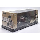 Boxed model of a 1971 Stutz Blackhawk with Elvis Presley branding on a white background