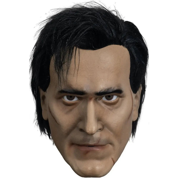 Ash Army of Darkness Mask with a realistic face on a white background