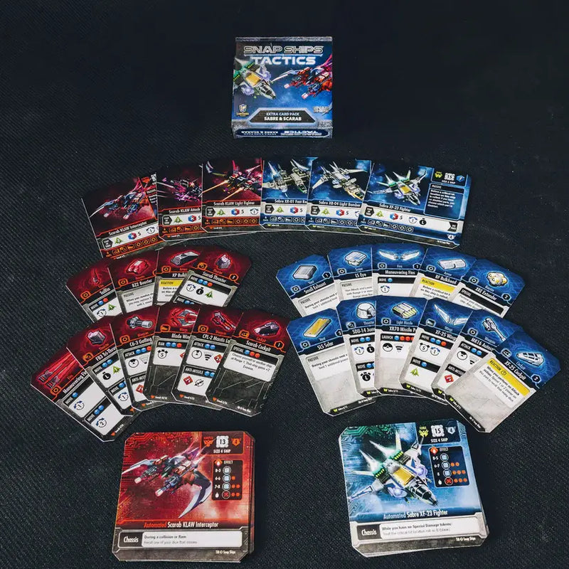 Snap Ships Tactics Sabre & Scarab Ships & Cards Expansions Build-To-Battle, Card pack