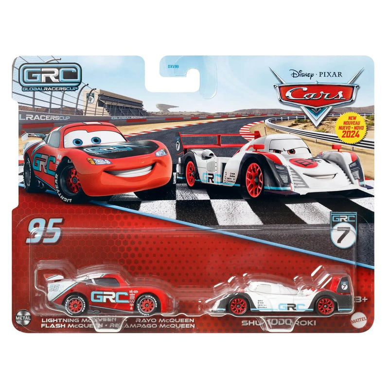 Pixar Cars Character Cars 1:55 Scale 2-Pack: Lightning McQueen and Shu Todoroki 