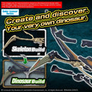 Jurassic World Rebirth Quetzalcoatlus Plannosaurus Model Kit, pictured showing how to create with skeleton build or with dinosaur build