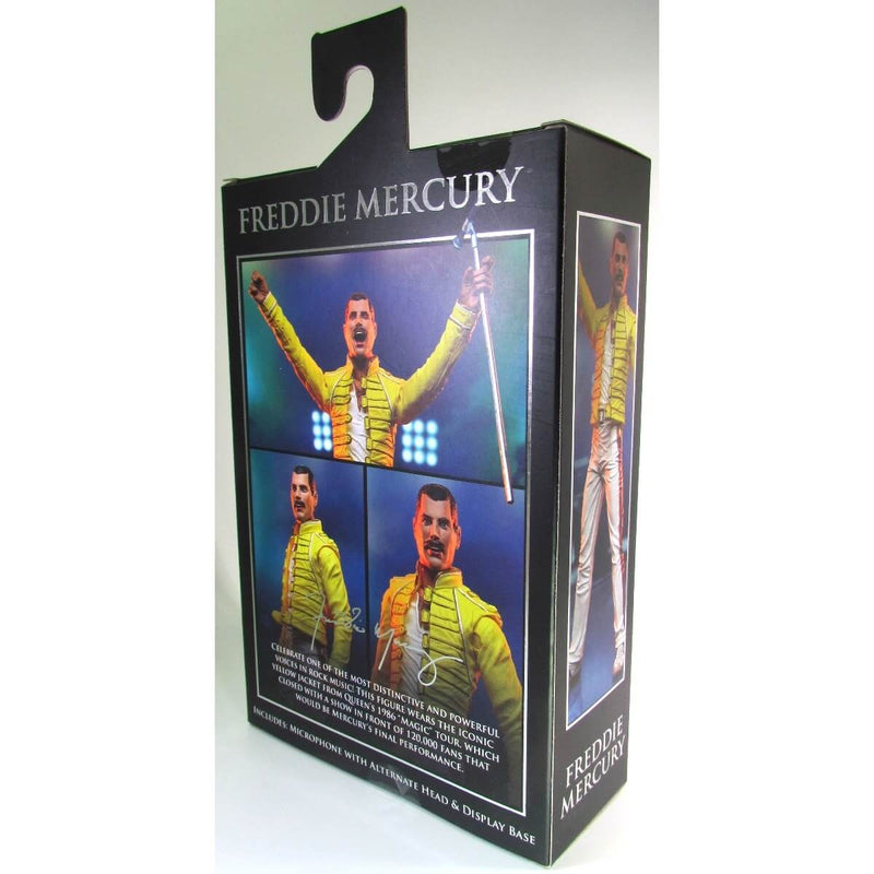 NECA Freddie Mercury (Queen Magic Tour Yellow Jacket) 7-Inch Scale Action Figure, package back