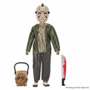 Action figure with a mask, green jacket, and holding a knife on a white background