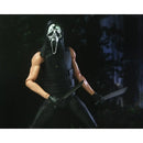 Ghost face Action figure with a mask and weapons in a dark setting
