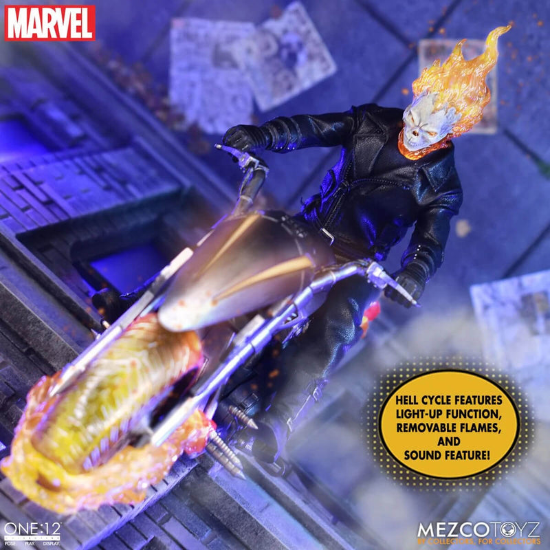 Mezco Toyz Ghost Rider and Hell Cycle One:12 Collective Action Figure Set