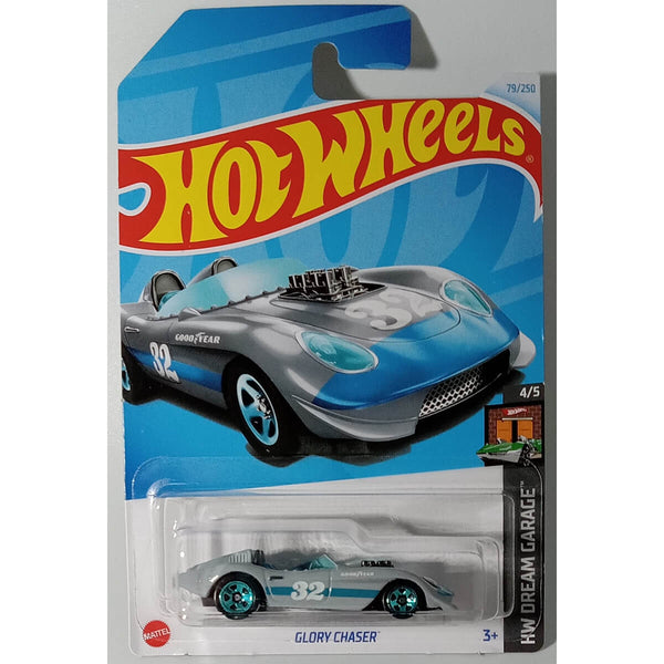 Hot Wheels 2024 Mainline HW Dream Garage Series 1:64 Scale Diecast Cars (International Card) Glory Chaser (Silver - Gray)