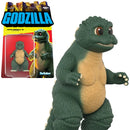 Toy figure of Godzilla next to its packaging on a white background