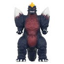 A monster toy figure with a dark blue-black body, deep red chest and belly, white-tipped wings, and a small yellow crown, shown against a plain white background.