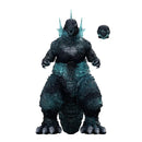 Godzilla monster toy figure with textured surface and small head on white background