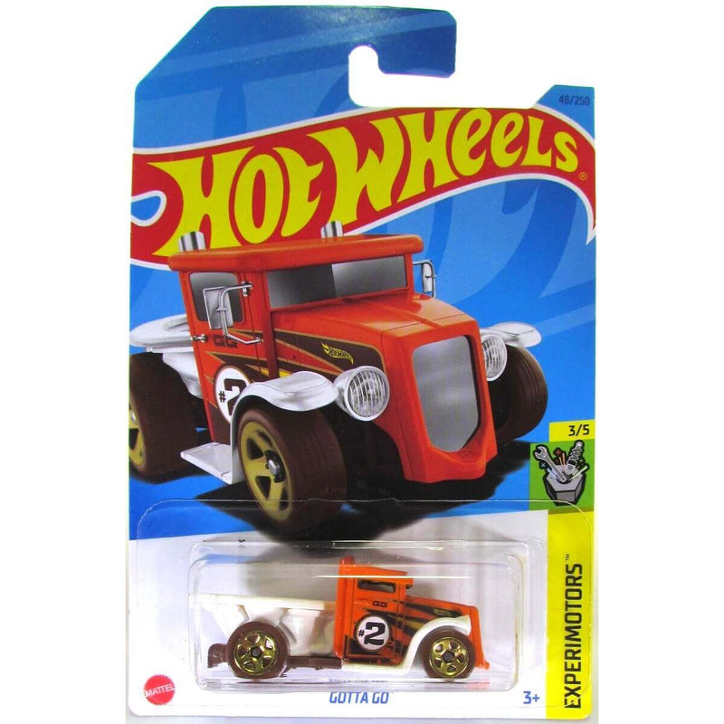 Hot Wheels 2023 Mainline Experimotors Series 1:64 Scale Diecast Cars (International Card), Gotta Go (Orange)