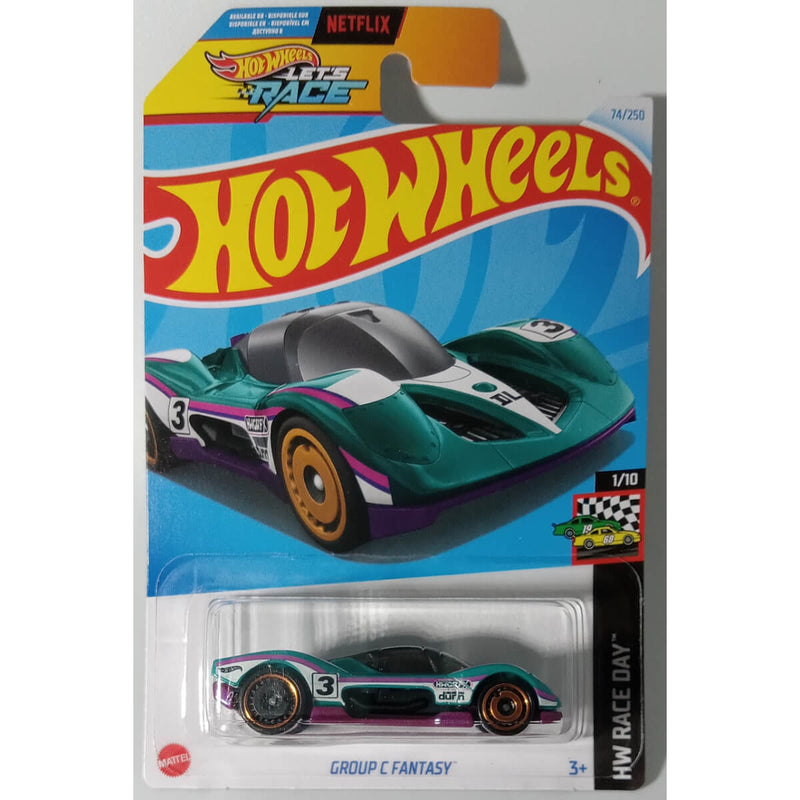 Hot Wheels 2024 Mainline HW Race Day Series 1:64 Scale Diecast Cars (International Card) Group C Fantasy