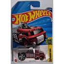 Hot Wheels toy truck in packaging with blue and yellow design