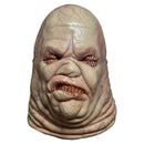 Creepy mask with a wrinkled texture on a white background
