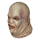 Creepy mask with detailed texture on a white background