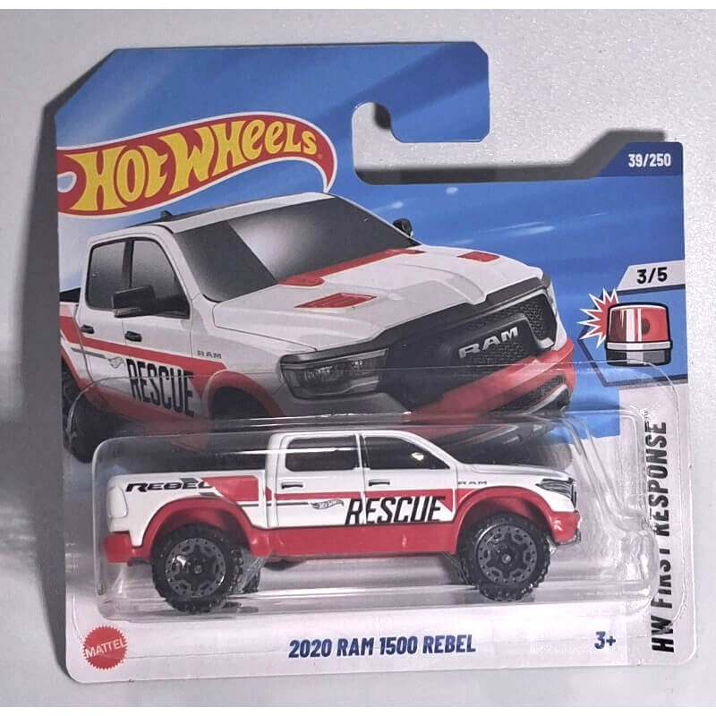 Hot Wheels 2020 RAM 1500 Rebel toy truck in packaging
