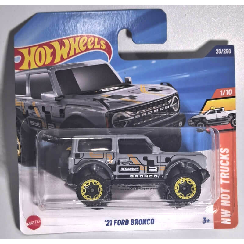 Hot Wheels '21 Ford Bronco toy car in packaging