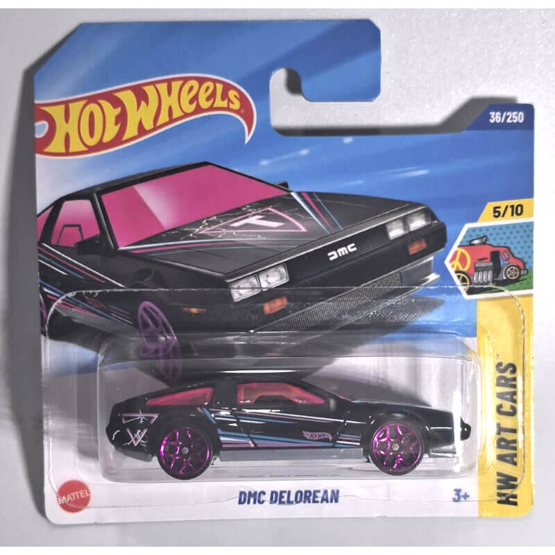 Hot Wheels DMC DeLorean toy car in packaging