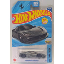 Hot Wheels Ferrari SF90 Stradale toy car in packaging with Hot Wheels logo.