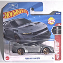 Hot Wheels Ford Mustang GTD toy car in packaging with blue and red design