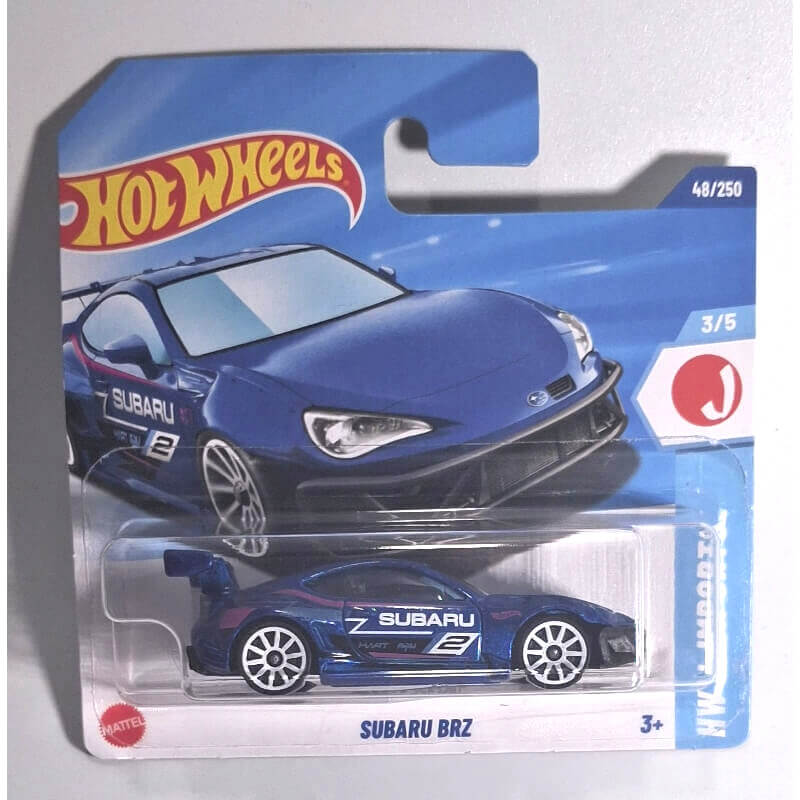 Hot Wheels Subaru BRZ toy car in packaging on a white background