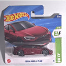 Hot Wheels Tesla Model S Plaid toy car in packaging with Hot Wheels logo.