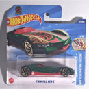Hot Wheels Twin Mill Gen-E toy car in packaging on a white background