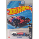 Hot Wheels toy car in packaging with red and blue design