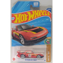Hot Wheels toy car in packaging with red and yellow design