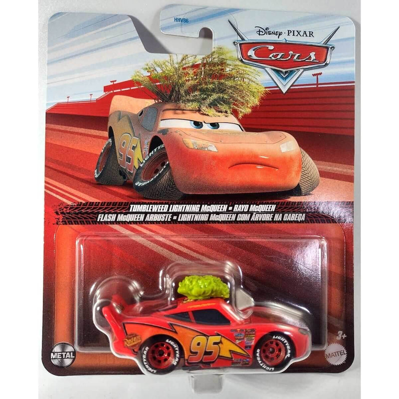 Pixar Cars Character Cars 2024 (Cars Movie) 1:55 Scale Diecast Cars, Tumbleweed Lightning McQueen