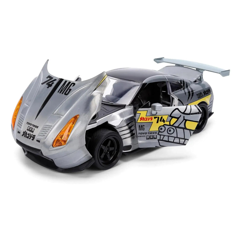 Toy car with a sleek design on a white background