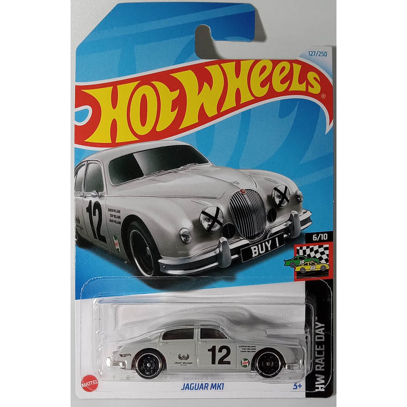 Hot Wheels 2024 Mainline HW Race Day Series 1:64 Scale Diecast Cars (International Card) Jaguar MK1