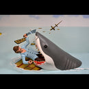 Quint and Shark (Jaws) 2-Pack Toony Terrors NECA 6-Inch Figures, shark attempting to eat Quint